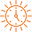 This image shows a stylized, detailed icon combining a clock and a sunburst motif, often representing global time tracking or specific time intervals.